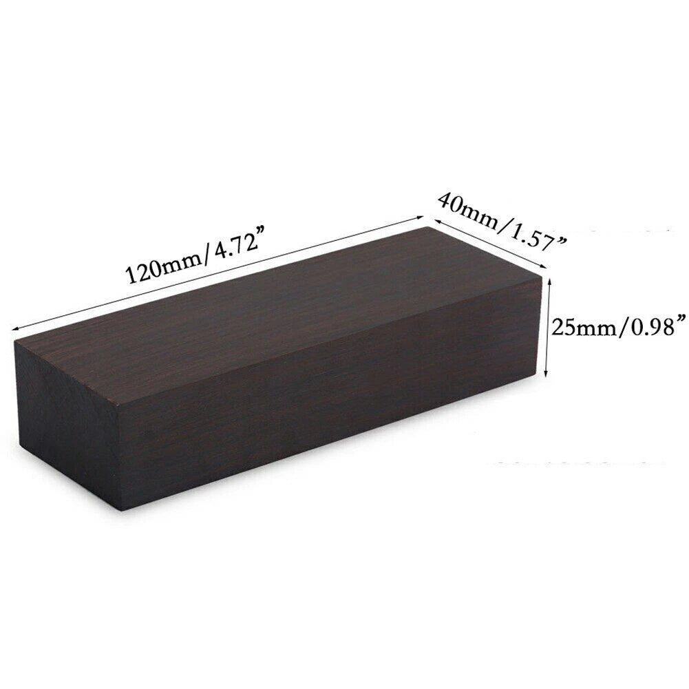 African Blackwood Ebony Wood Material Knife Handle Scales Blanks 120x40x25mm 1Pc 07FC0E-D4 - KOEEK