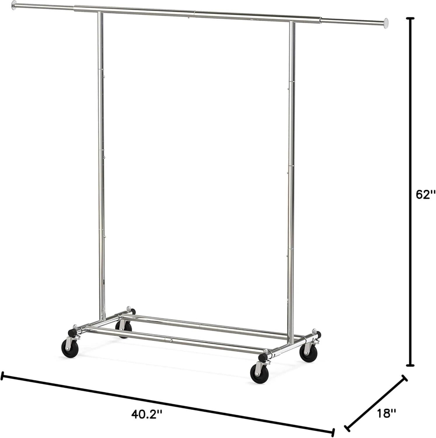Heavy Duty Garment Rack, Chrome Plated 07FC0E-D4 - KOEEK