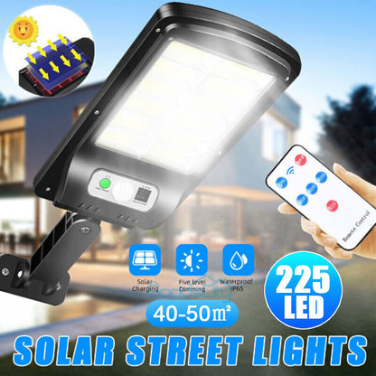 new Commercial Solar Street FloodLight LED Light Outdoor Area Dusk To Dawn Wall Lamp