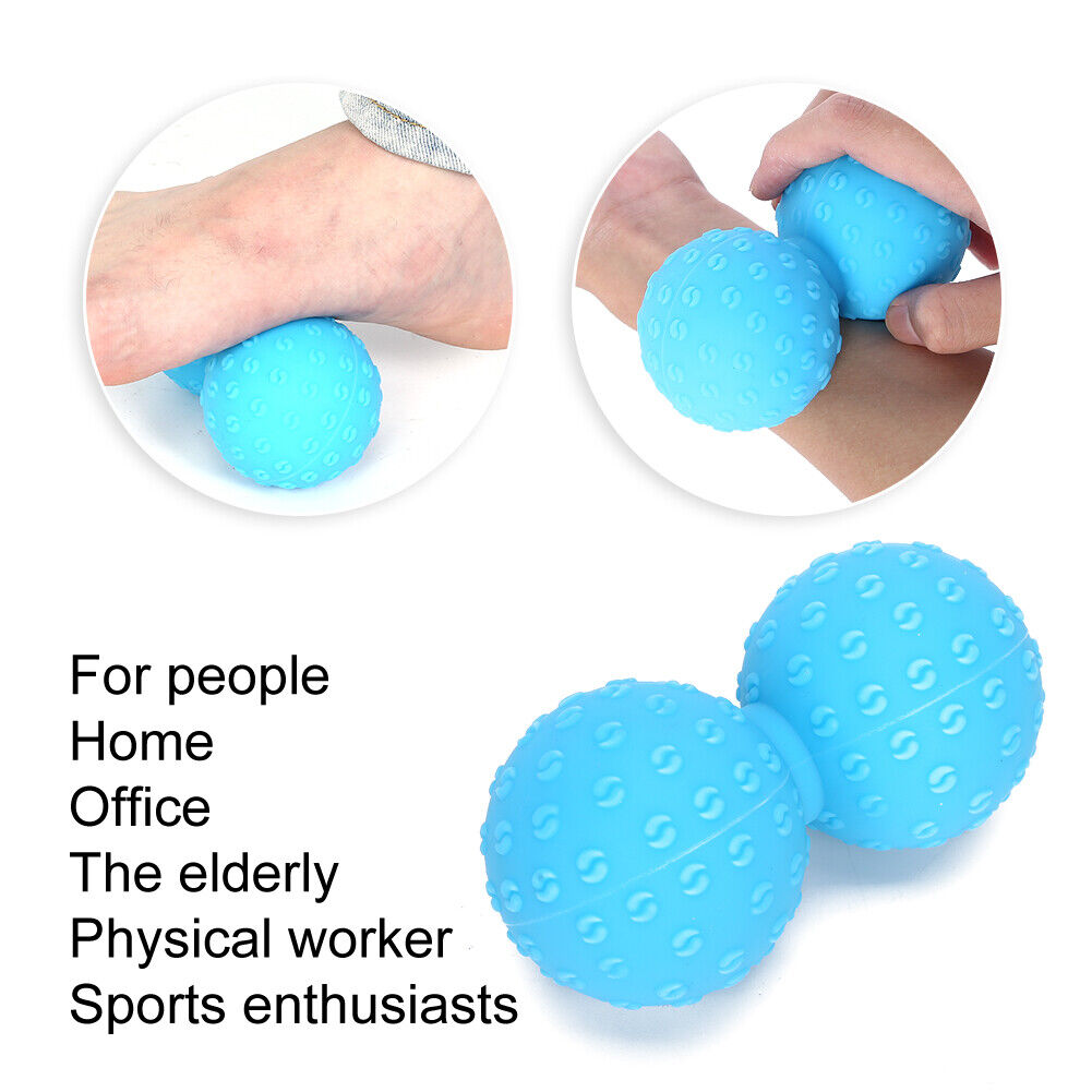 new Double Massage Ball Back Shoulder Release Deep Tissue Massage Ball(Blue ) HGF koeek - KOEEK