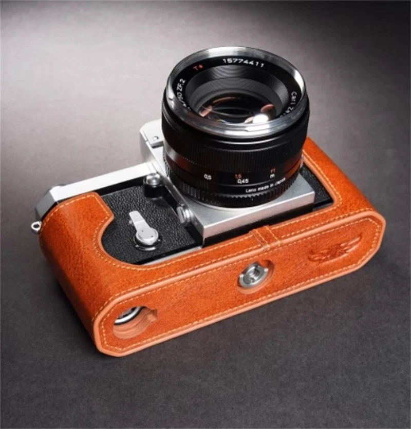 Nikon F Handmade  Leather Half Case Camera Big F Retro Cover Insert TP 07FC0E-D4 - KOEEK