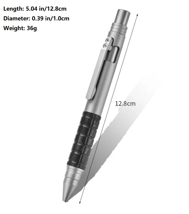 Carbon Fiber Ballpoint Pen EDC Titanium Bolt Action Signature Writing Pocket Pen 07FC0E-D4 - KOEEK