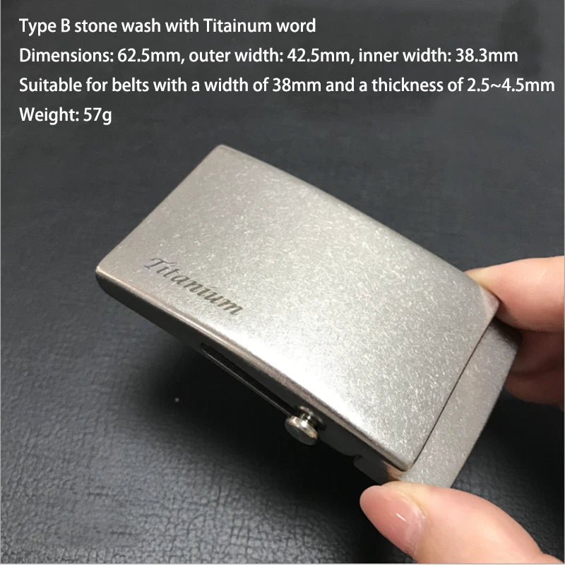 Titanium Alloy Men's Belt Buckle Automatic Roller Buckle Waist Strap Head Gifts 07FC0E-D4 - KOEEK