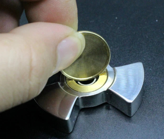 Brass+Stainless Steel Gear Linkage Hand Spinner Top Finger Toy EDC Bearing Gyro 07FC0E-D4 - KOEEK