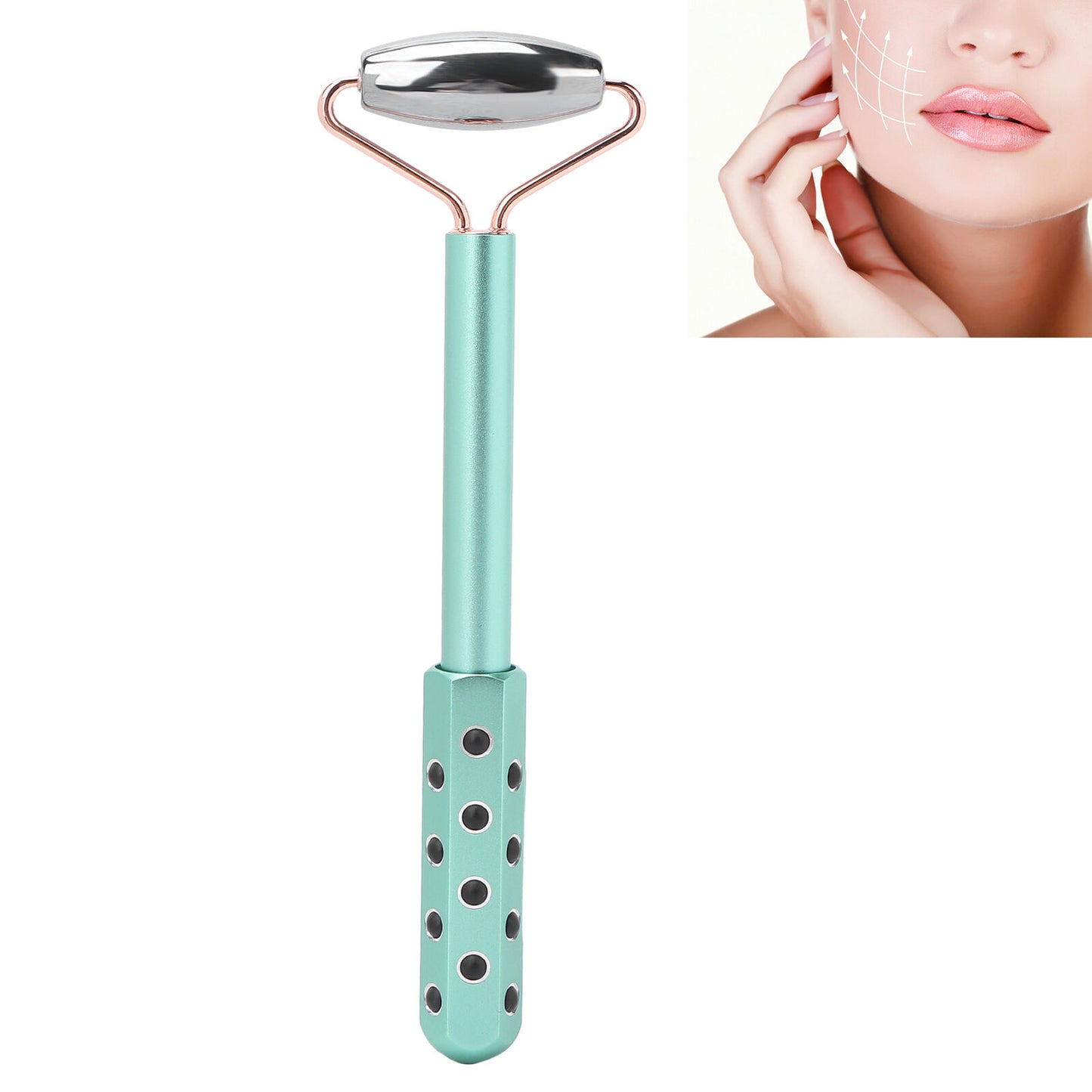 new Germanium Granule Roller Massager Terahertz Stone Massage For Face(Green ) HGF koeek - KOEEK