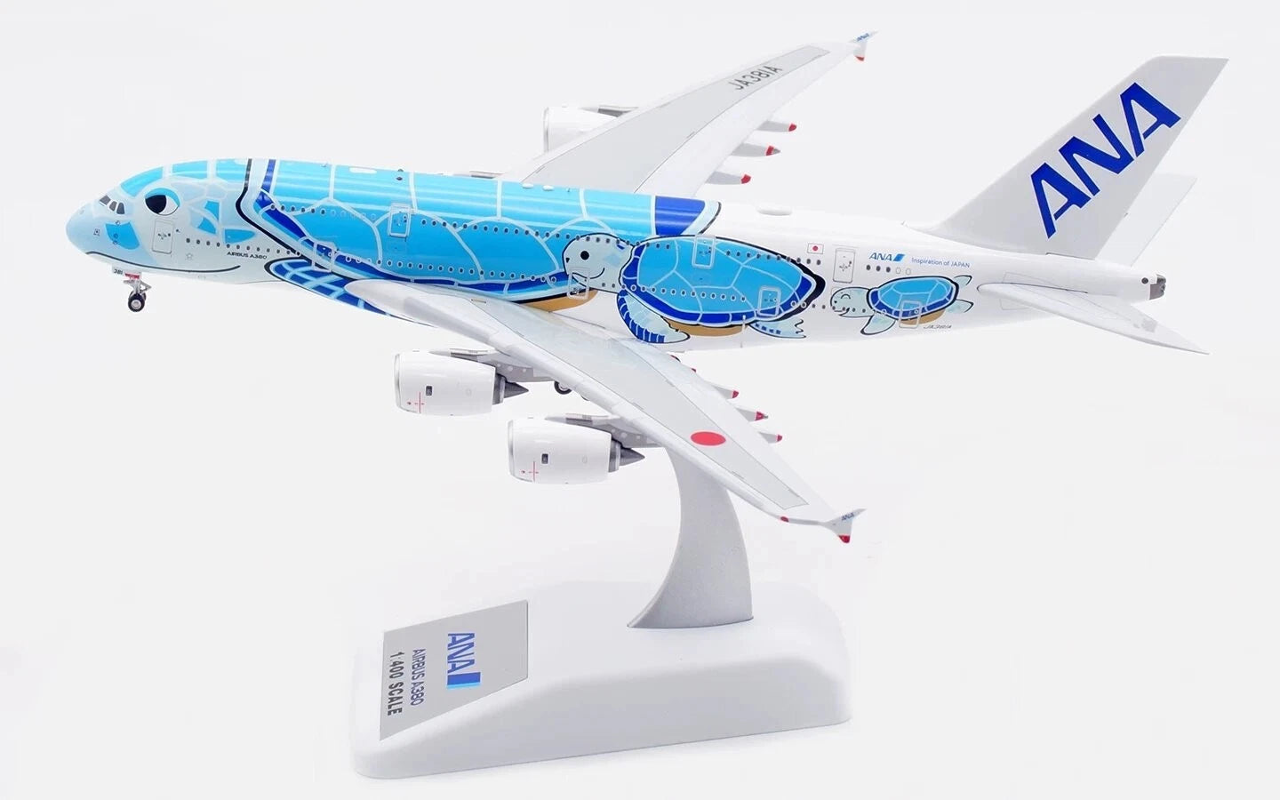 Ation 1/400 Ana Airbus A380 JA381A Blue Sea Turtle Aircraft Model Collect AVIATION - KOEEK