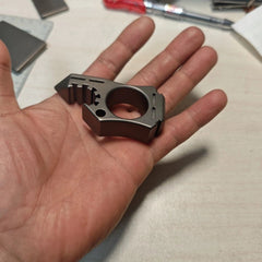 TC4 Titanium Alloy EDC Shark Pendant Multi Function Tool CNC Crafted 07FC0E-D4 - KOEEK