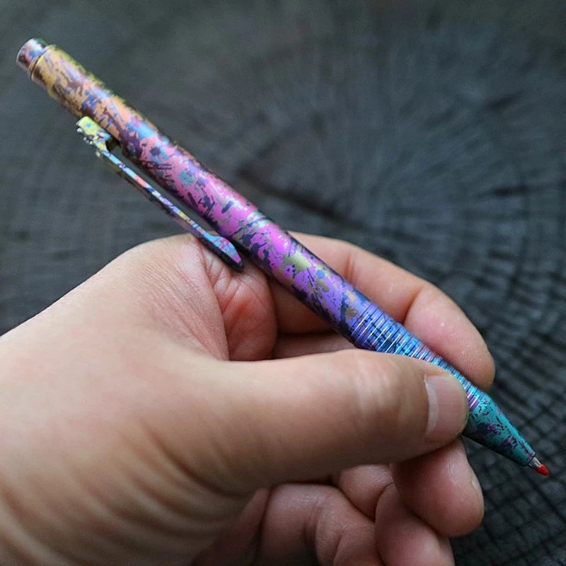Titanium Ballpoint Pen Multicolor Pocket Writing Signature Pen Business Office 07FC0E-D4 - KOEEK