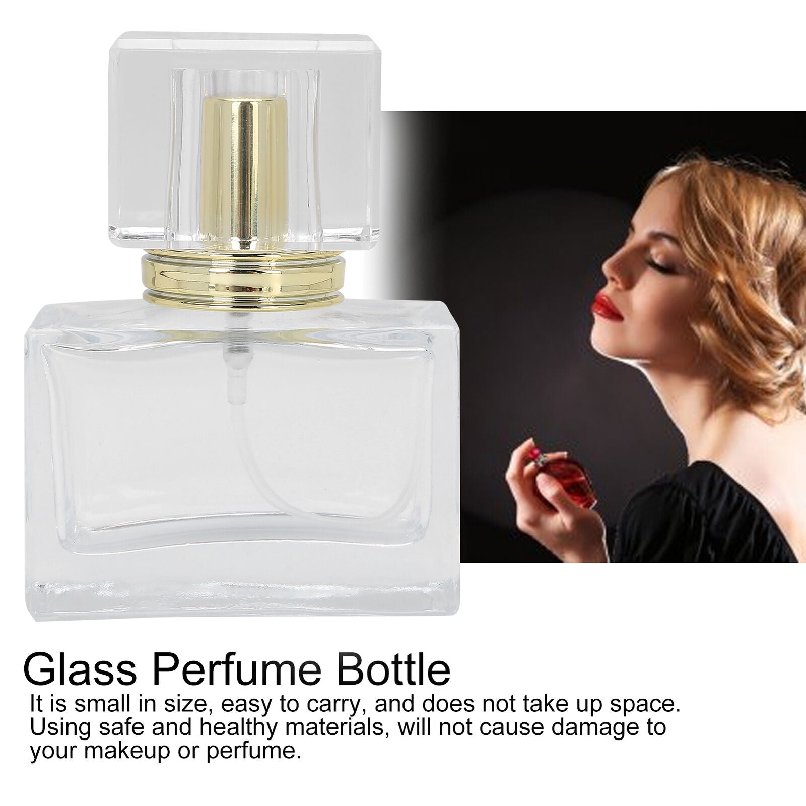 new 3pcs Empty Perfume Bottle Refillable Perfume Spray Bottle Dispenser(Gold ) HGF koeek - KOEEK