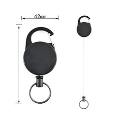 2pcs Plastic High Rebound Telescopic Key Chain Buckle Anti-theft Steel EDC Ring EDC - KOEEK
