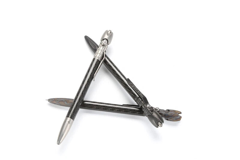 Damascus Titanium TC4 Business tactical Signature Student Business Gyro Pen Tool 07FC0E-D4 - KOEEK