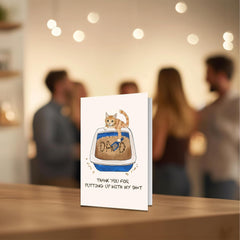 new TwoDays Funny Cat Dad Cards with Envelope and Sticker, Cute Father's TWODAYS - KOEEK