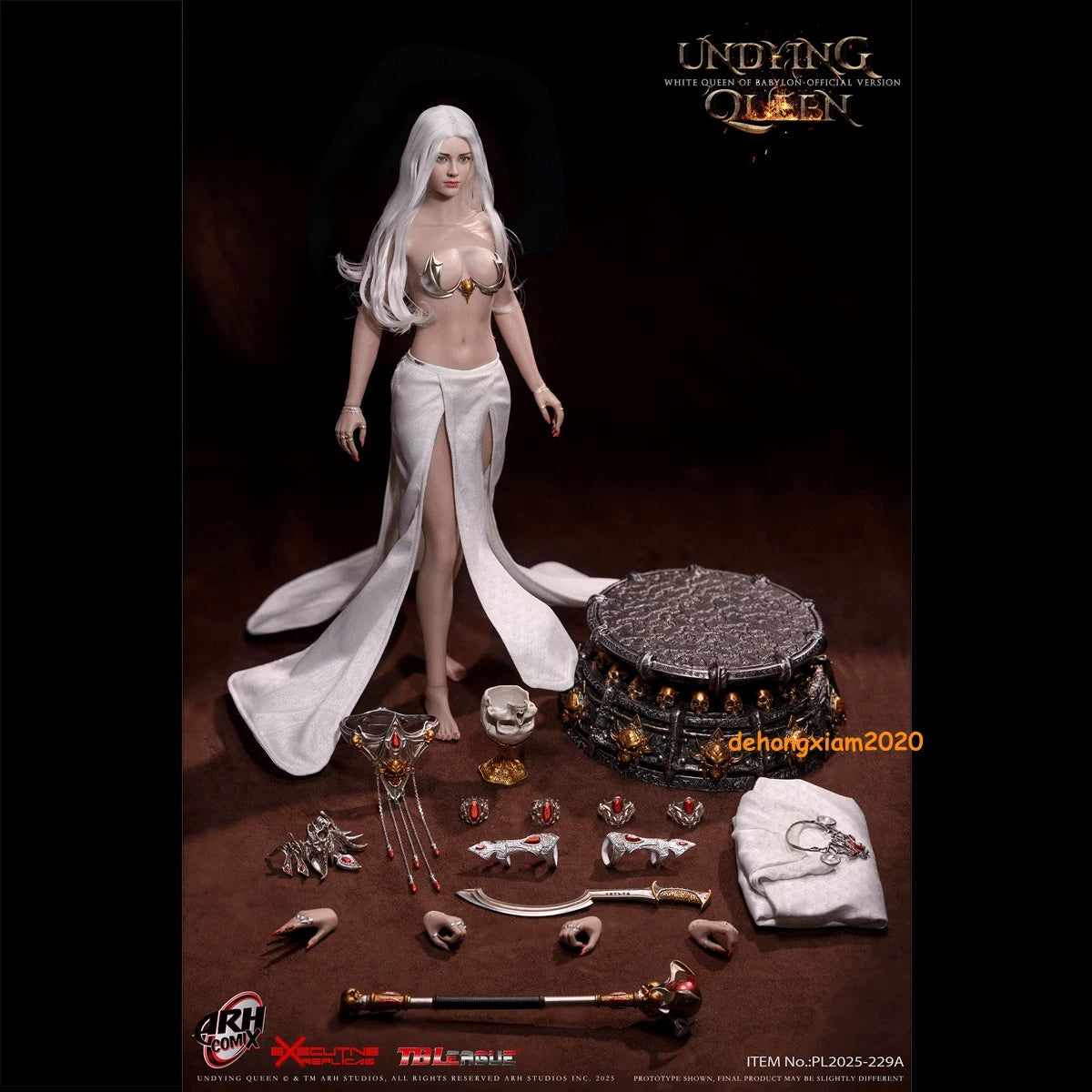 1/6 TBLeague PL2025-229a White Queen Of Babylon With Movable Eyes Figure Model TBLEAGUE - KOEEK