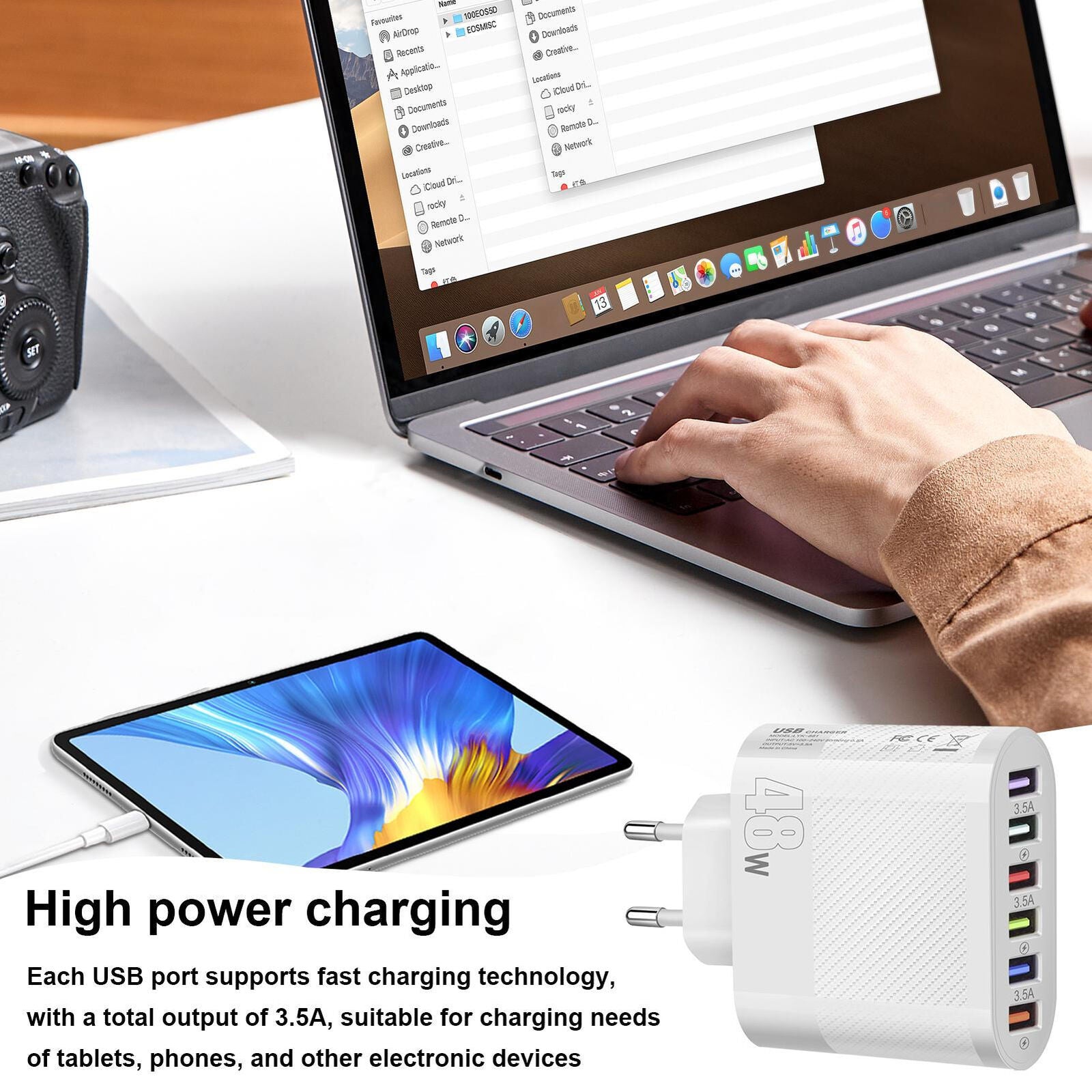 new 6 Hole 48W USB mobile phone charger Fast Charging Multiport Charger koeek - KOEEK