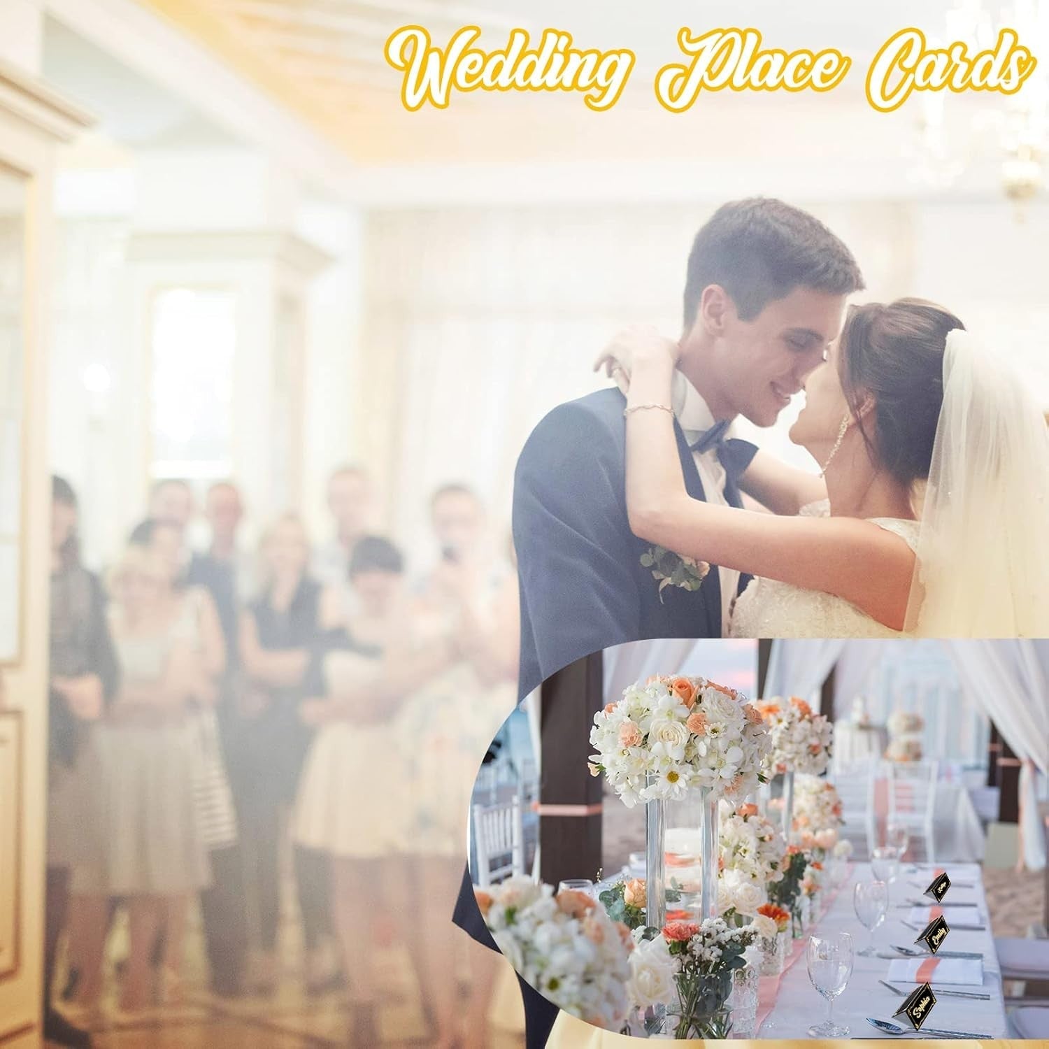 new 100 Pcs Black Place Cards and Gold Pen for Weddings, Name with Gold... 07FC0E-D4 - KOEEK