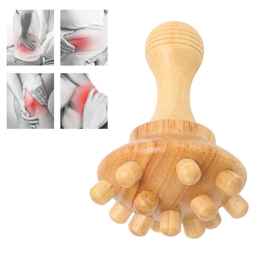 new Wood Massage Tools Anti Cellulite Massager Lymphatic Drainage Wooden Body U koeek - KOEEK