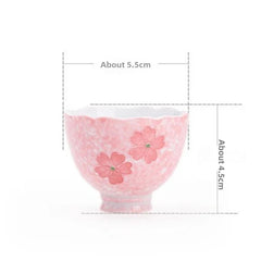 50ml Exquisite Hand-painted Cherry Blossom Teacup Ceramic Tea Set Master Cup 07FC0E-D4 - KOEEK
