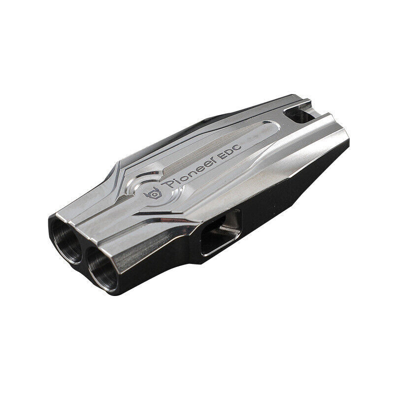 120DB Titanium Alloy Double Tube Whistle Outdoor Survival EDC SOS high Frequency 07FC0E-D4 - KOEEK