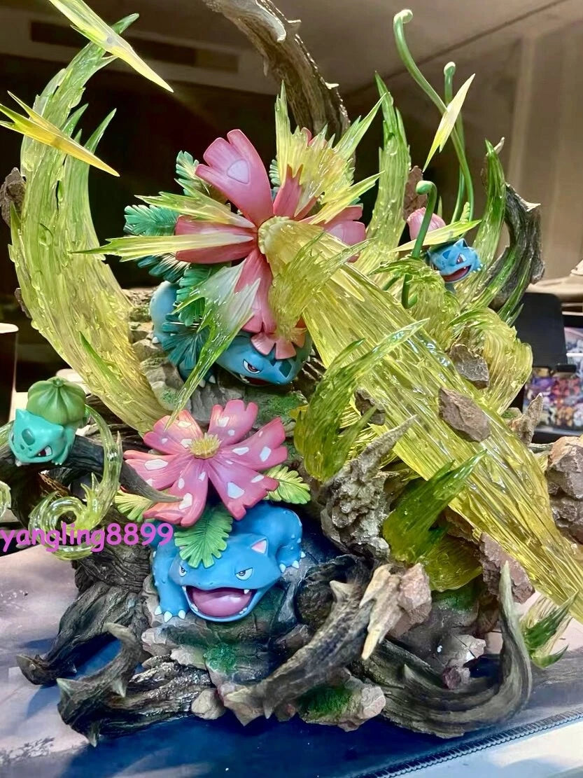 Recast Fantasy Studio Venusaur Family Figure Resin Statue Model Collectible 38cm 07FC0E-D4 - KOEEK