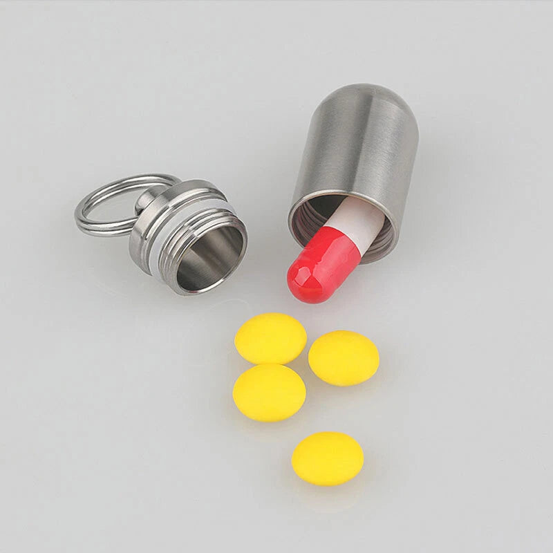 Mini Titanium Waterproof Box Sealed Storage Tank Outdoor Pill Container EDC 07FC0E-D4 - KOEEK