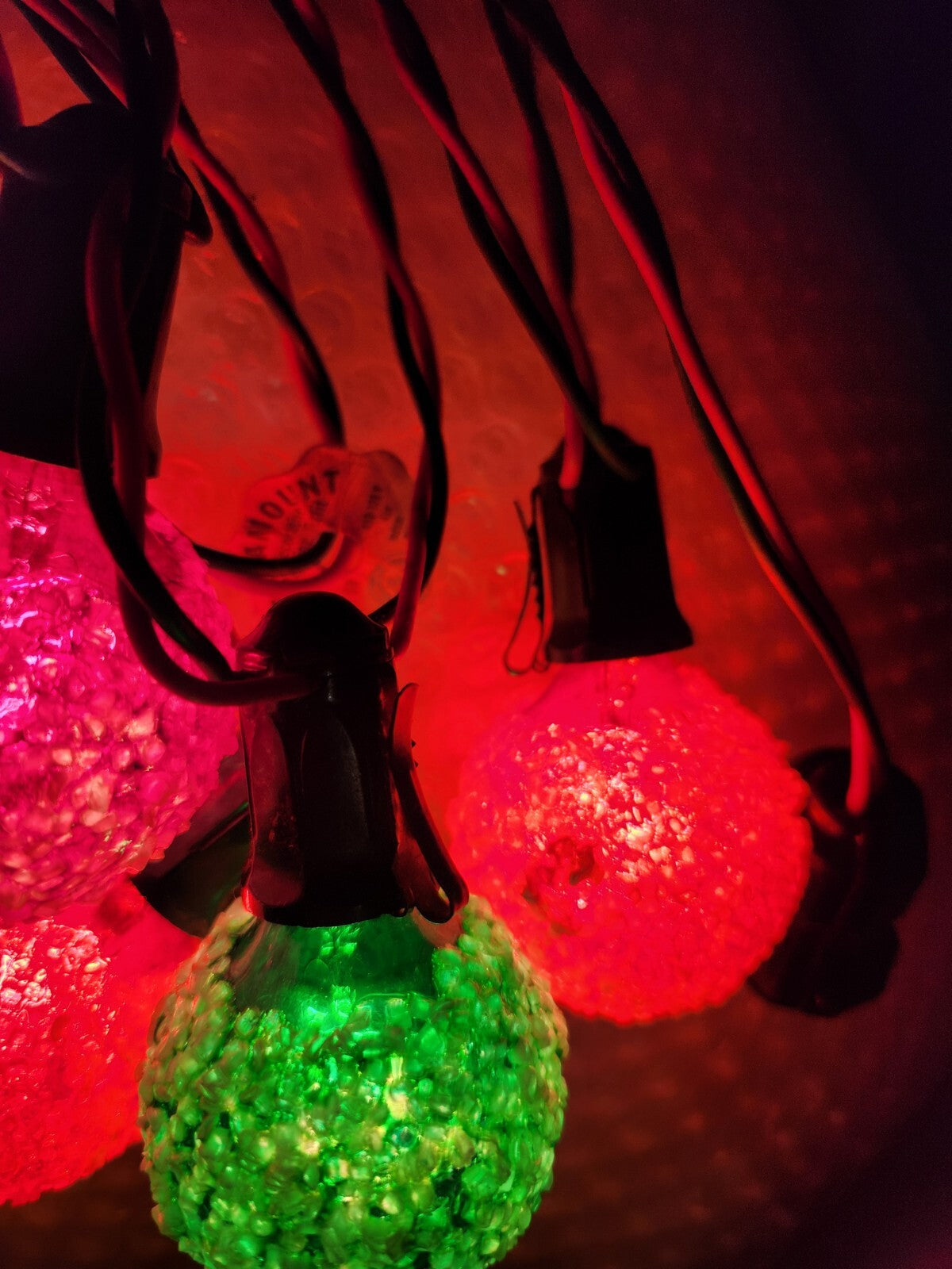 6 Vintage Ice Frosted Sugar Snowball Christmas Round Light Bulbs C7 USA Tested 07FC0E-D4 - KOEEK