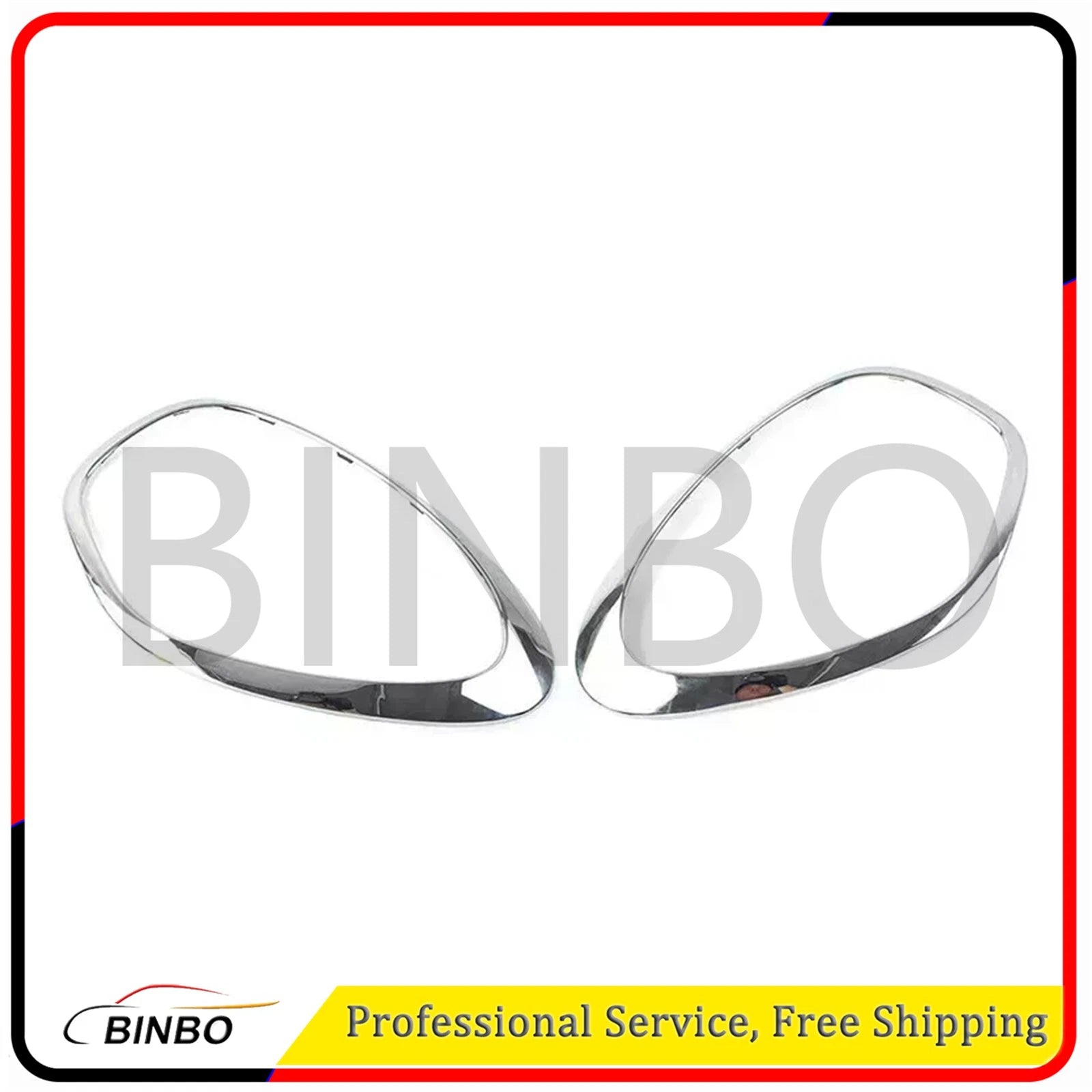 For 2011-16 Mini Cooper Countryman Front Headlight Lamp Bezel Trim Molding Pair 07FC0E-D4 - KOEEK