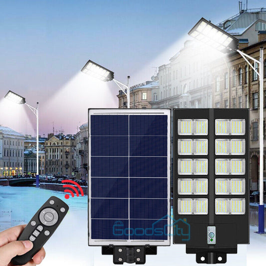 ny 990000000000LM 1000W Watt Kommersiell Solar Gatelys Parkeringsplass Veilampe