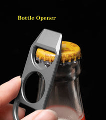 EDC Titanium Alloy Multi Tools Crowbar Bottle Opener Portable Outdoor Keychain 07FC0E-D4 - KOEEK