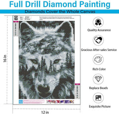 new Eiazuiks Diamond Painting Kits for Adults, Wolf 5D DIY 12x16 inches, B7457 EIAZUIKS - KOEEK