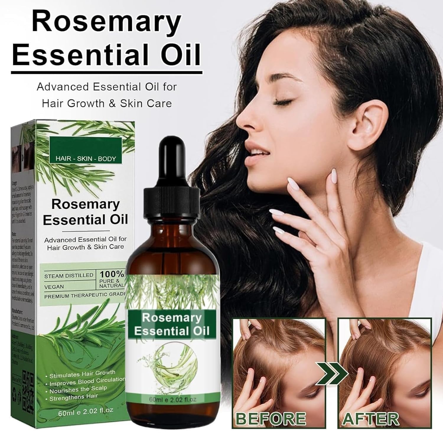 new Aceite de Romero para El Cabello, Crecimiento, 1 PCS 07FC0E-D4 - KOEEK