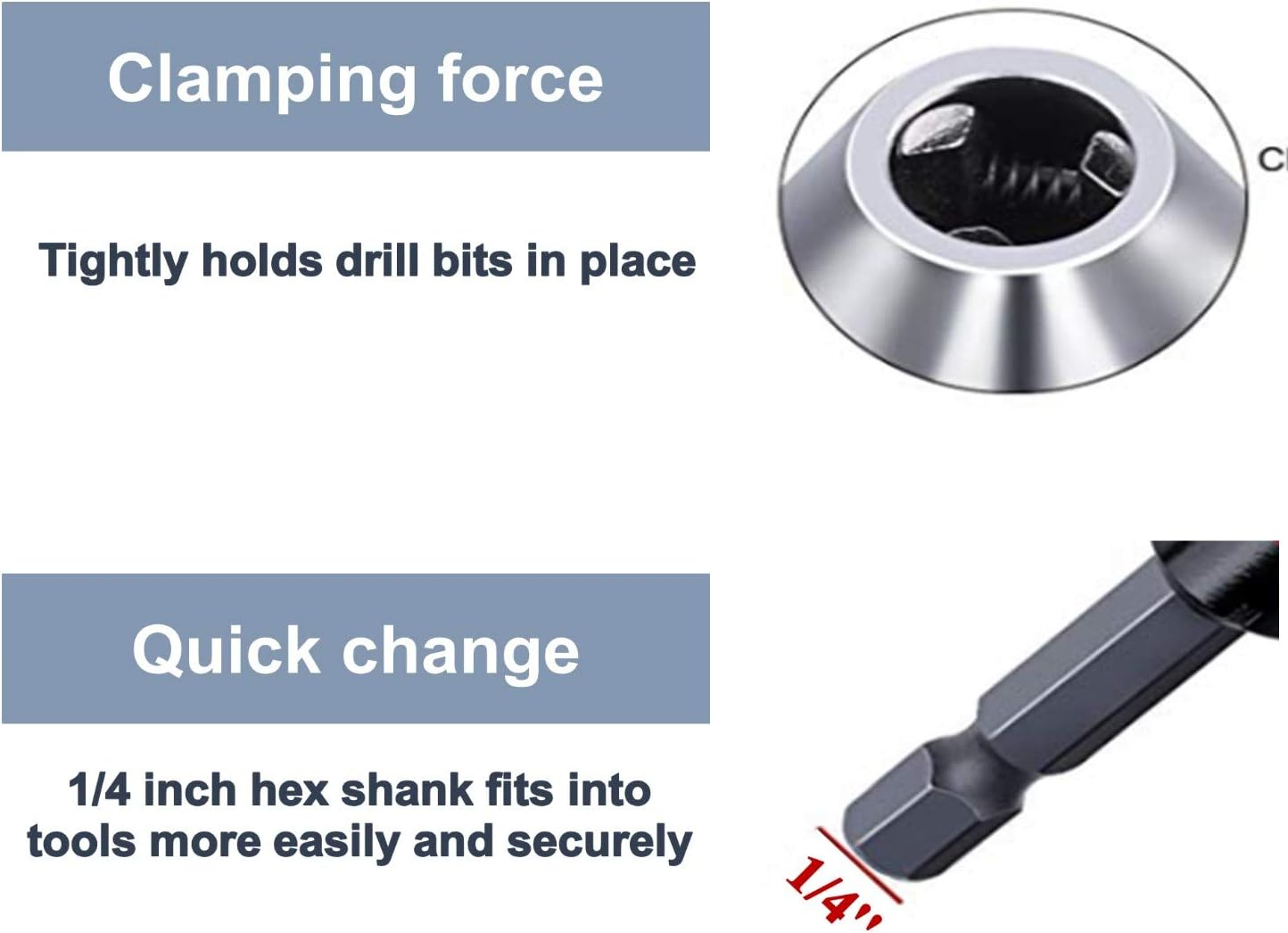 new Impact Drill Adapter - 2Pcs Drill Bit Adapter for Impact Driver Converter Hex koeek - KOEEK