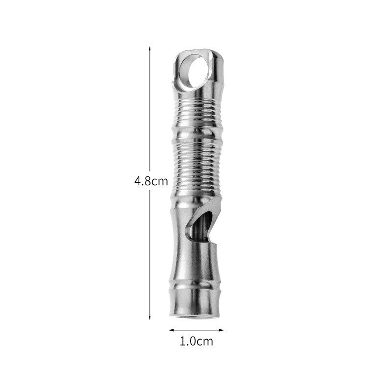 EDC Mini Titanium Emergency Whistle Survival Safety Whistle Outdoor Camping Gift 07FC0E-D4 - KOEEK
