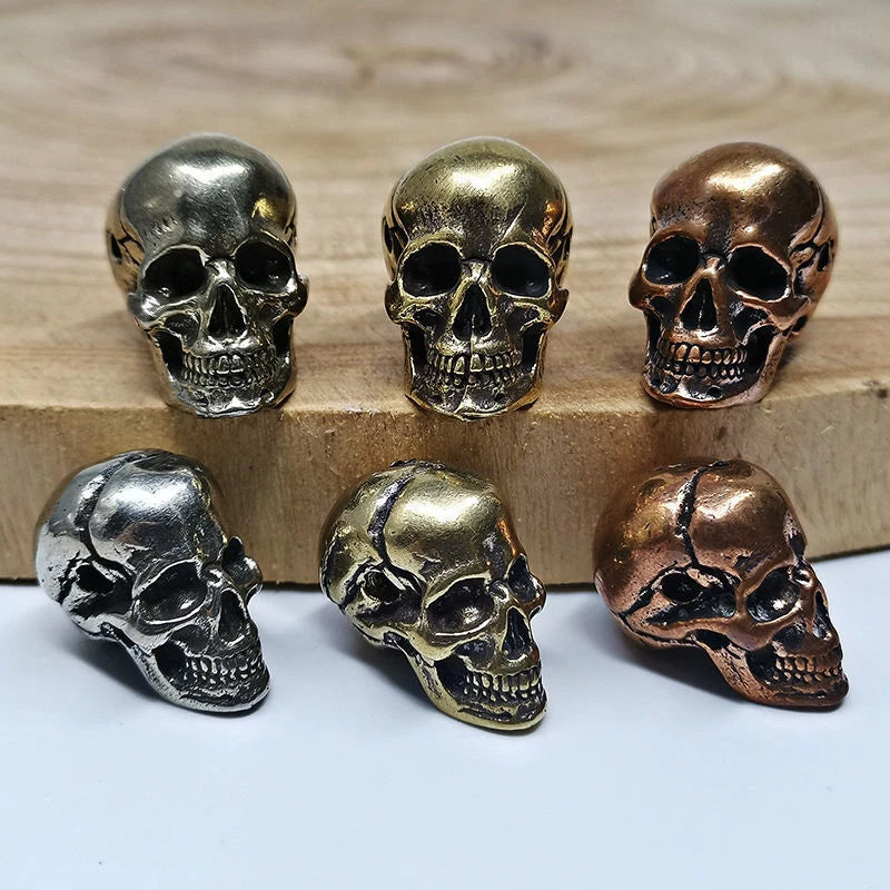 10pc EDC Brass White Red Copper Skull Bead Knife Lanyard Paracord Beads DIY Bead 07FC0E-D4 - KOEEK