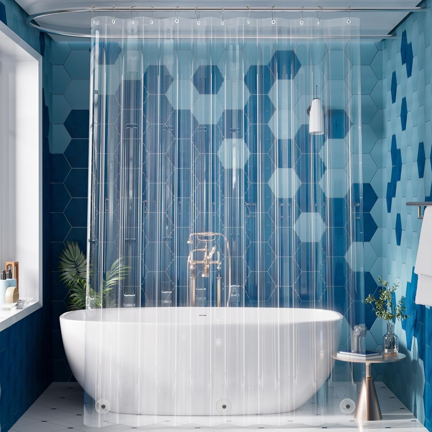 new Titanker Extra Long Shower Curtain 72"W x 96"L (Pack of 1), Clear TITANKER - KOEEK