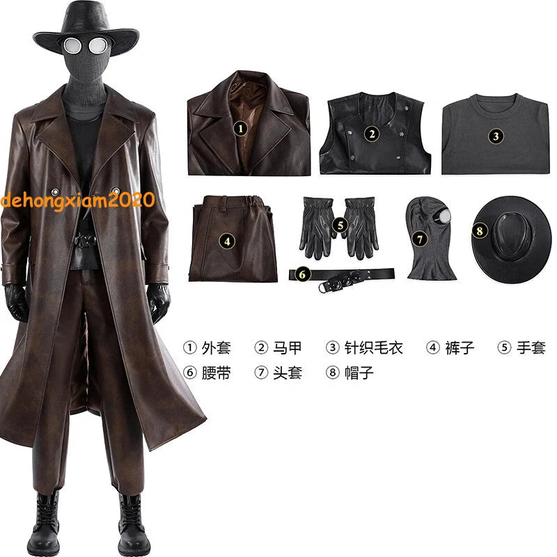Spider-Man Noir Spider-Man Cosplay Costume Outfit Windbreaker Peter Parker Suit 07FC0E-D4 - KOEEK
