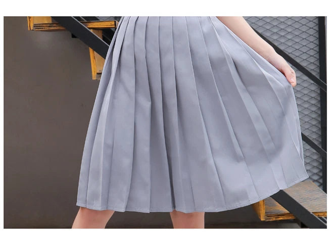 Girl Women Pleated School Uniform Tartan Skirt Black Mini Cheerleader Skirt Plus 07FC0E-D4 - KOEEK
