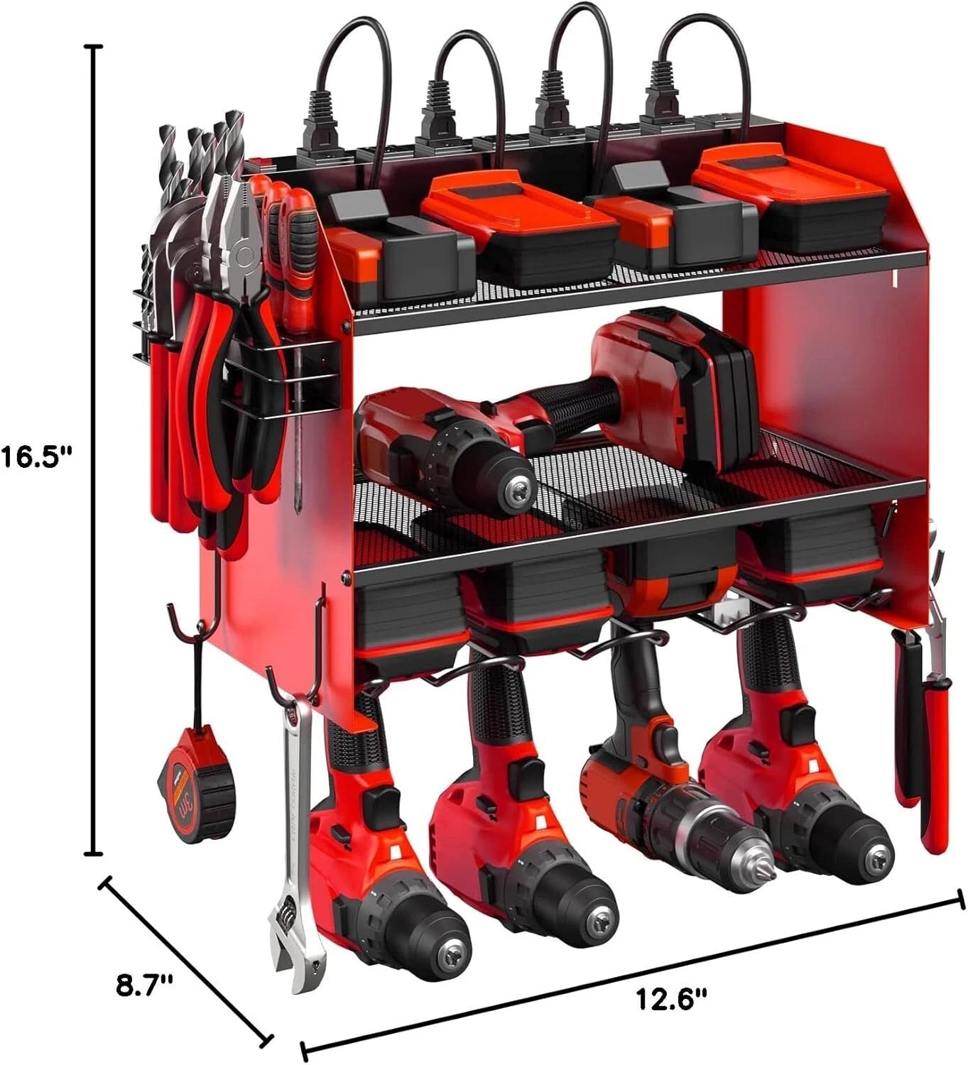 Modular Power Tool Storage Hanger with Charging Station 07FC0E-D4 - KOEEK