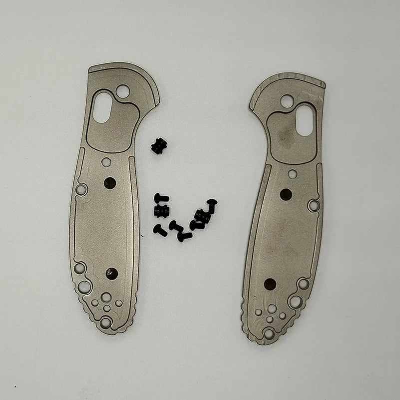 Titanium +Natural Wood Handle Scales for Benchmade Griptilian 555-556 Knives 07FC0E-D4 - KOEEK