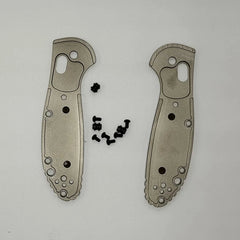 Titanium +Natural Wood Handle Scales for Benchmade Griptilian 555-556 Knives 07FC0E-D4 - KOEEK