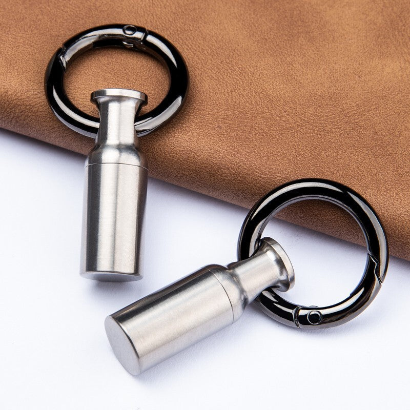 Mini Titanium Keychain Waterproof Pill Holder Container Case Organizer EDC Gift 07FC0E-D4 - KOEEK
