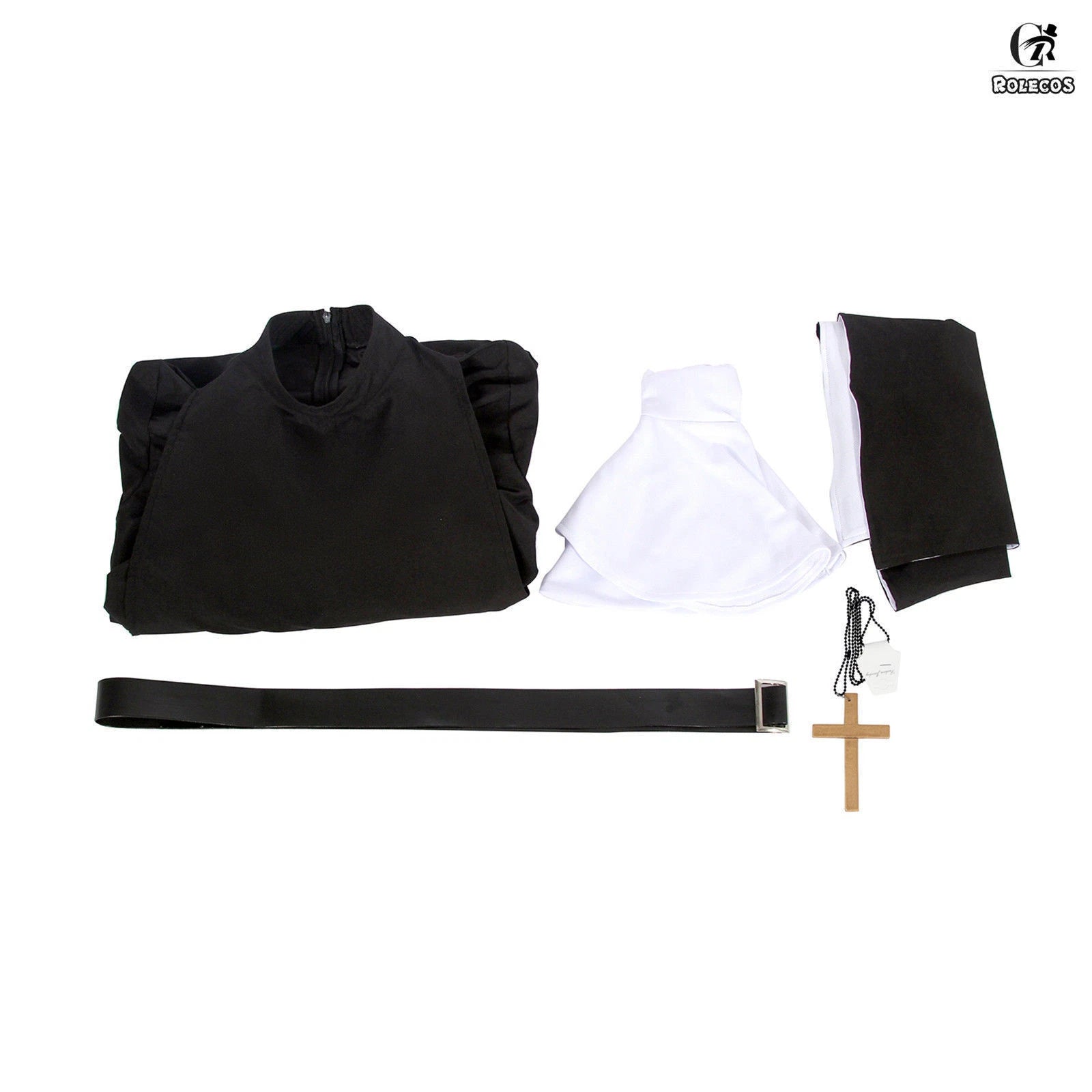 The Nun Valak Costume The Conjuring 2 Halloween Cosplay Fancy  Black White Dress 07FC0E-D4 - KOEEK