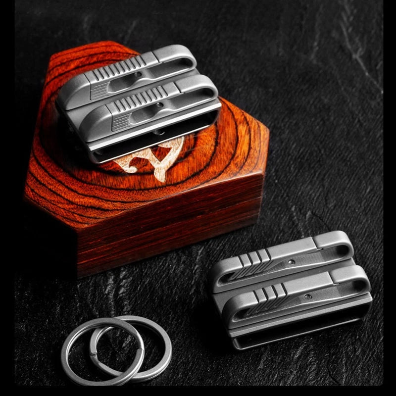 Titanium Alloy Quick Buckle Detach Belt Waist Hanging Men Car Keychain Key Ring 07FC0E-D4 - KOEEK