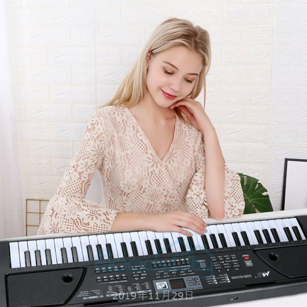 nytt Smart Digital Piano Keyboard 61 Key - Bærbart elektronisk instrument med mikrofon