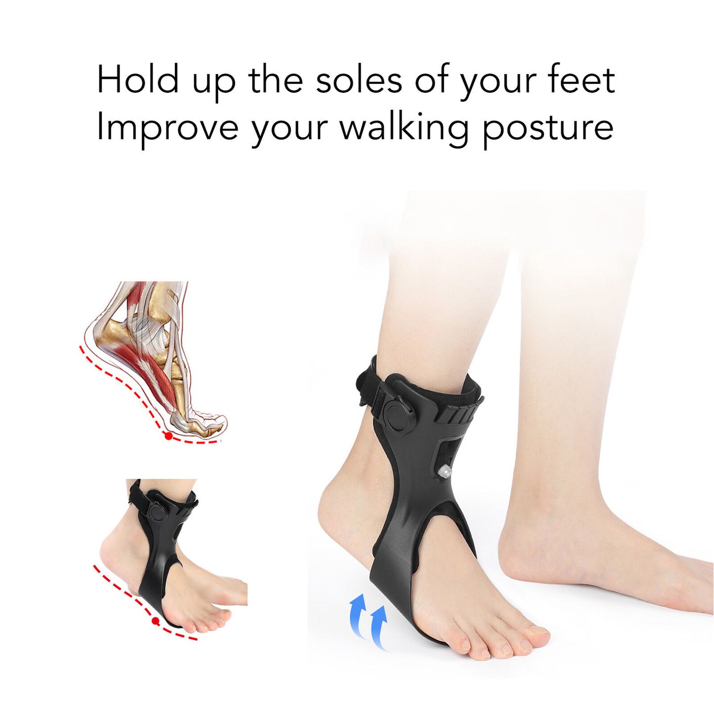 new (Right Foot M)Drop Foot Orthosis Splint Gasbag Drop Foot Splint Inflatable HGF koeek - KOEEK