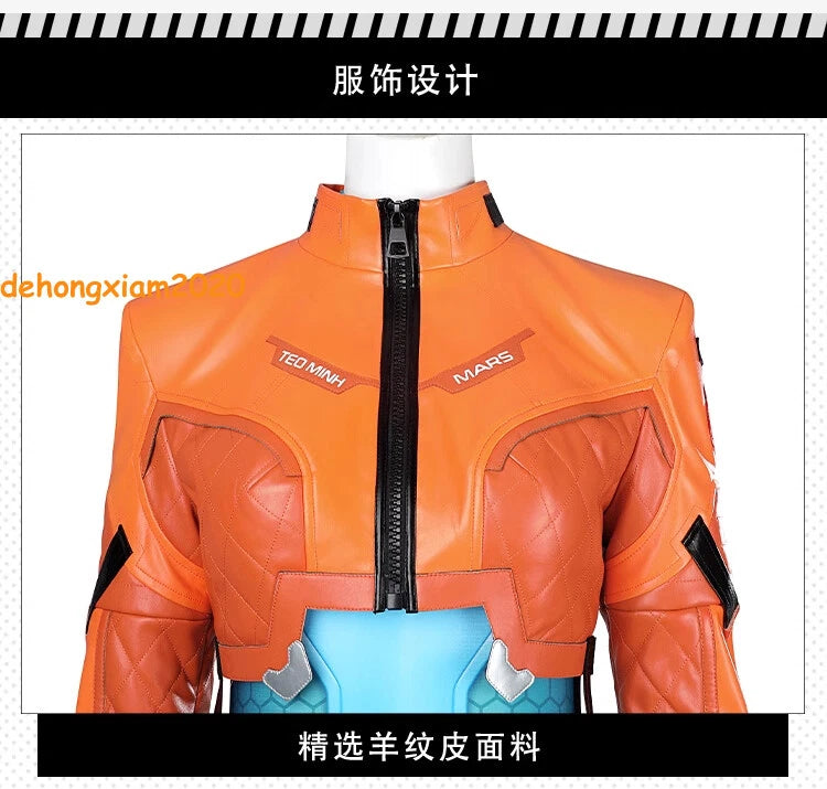 OVERWATCH2 Juno Jumpsuit Suit Halloween Cosplay Bodysuit Tights Women's Jacket 07FC0E-D4 - KOEEK