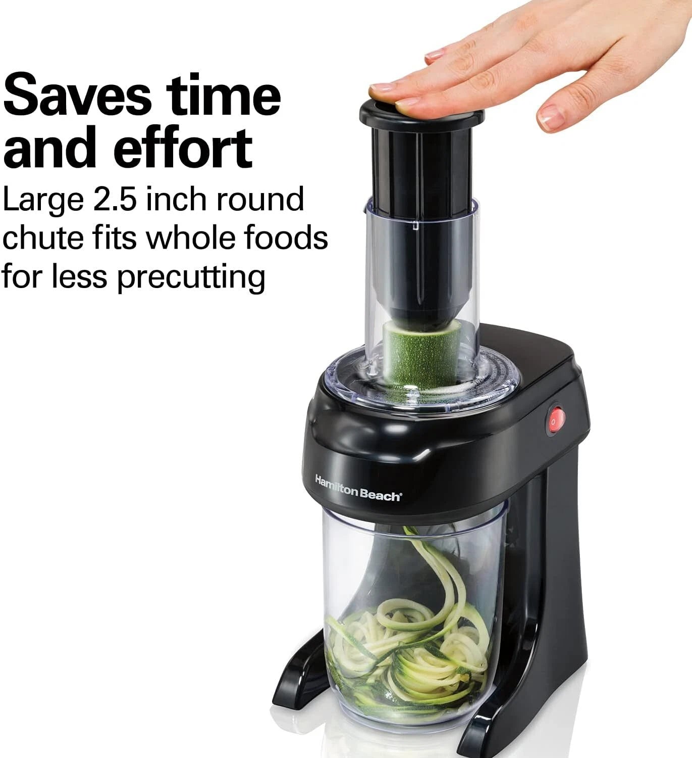 3-in-1 Electric Vegetable Spiralizer with 3 Cutting Cones, 6 Cups, Blac 07FC0E-D4 - KOEEK