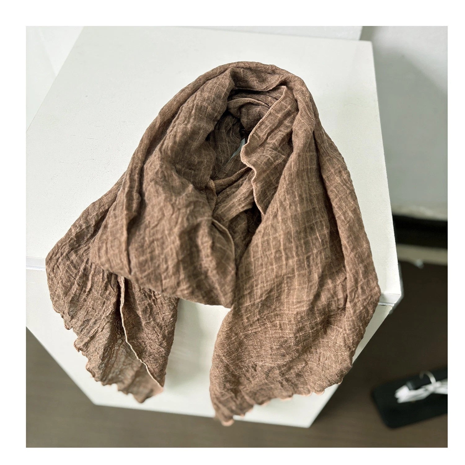 Unisex Plain Color Neutral Plain Color Preppy Thin Scarf  Soft Shawl Bandana 07FC0E-D4 - KOEEK