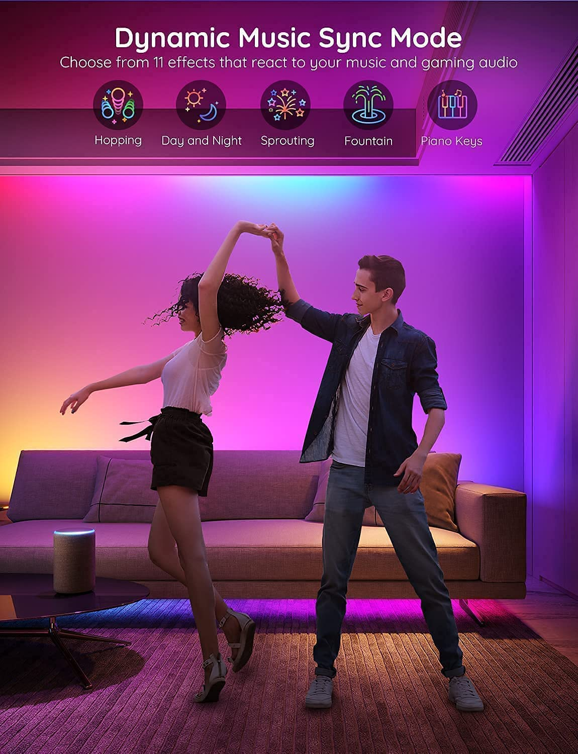 Govee 100Ft RGBIC LED Strip Lights, Smart LED Lights Work with Alexa and Google GOVEE - KOEEK