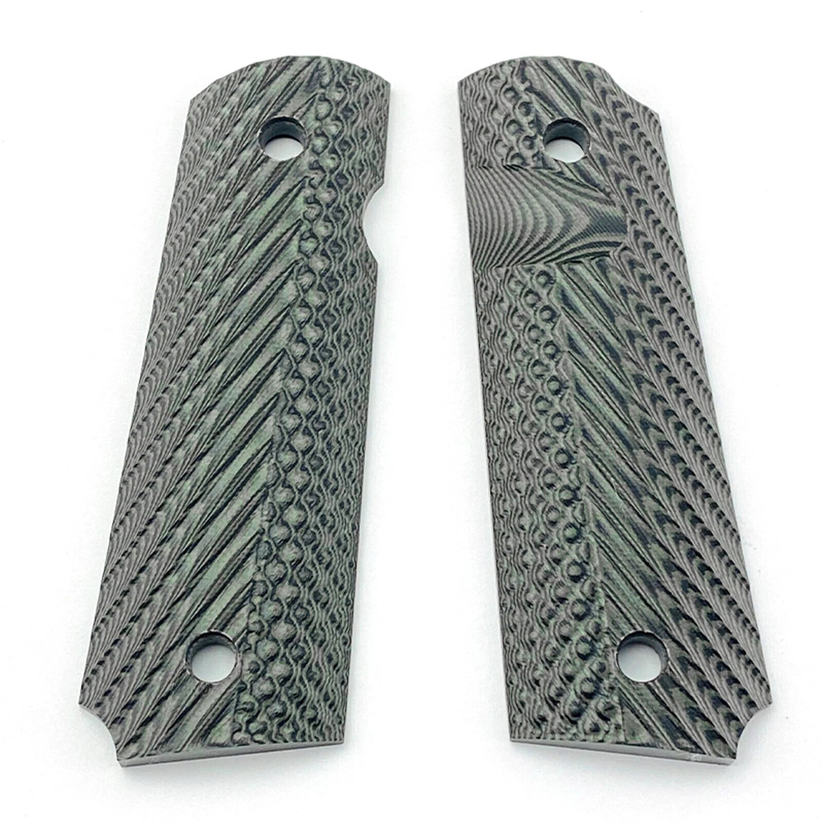 1 Pair G10 Knife Handle Patches Non-slip Textured Material For 1911 Models Grips 07FC0E-D4 - KOEEK