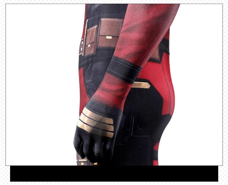 Marvel Deadpool 3 Wade Winston Wilson Cosplay Costume Suit Jumpsuit Halloween 07FC0E-D4 - KOEEK